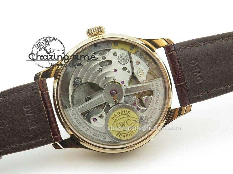 MIROTIME 0505 Portuguese Real PR IW500127 RG ZF 1:1 Best Edition Grey Red Dial On Brown Leather Strap A52010 V AllSeason 7331